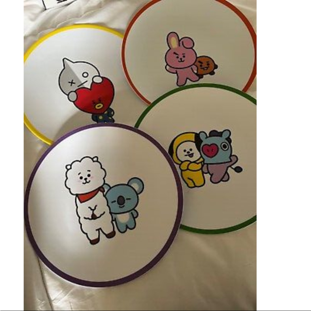BTS BT21 Line Friends plate set